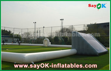 Aufblasbares Fußballspiel-riesiger 10m aufblasbarer Fußballplatz, tragbarer aufblasbarer Fußballplatz mit PVC-Material