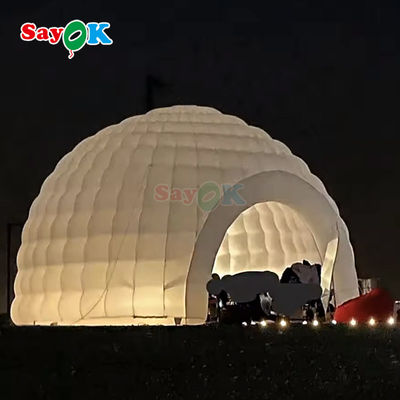 8m wasserdichtes Outdoor Party Event Disco Igloo Dome Aufblaszelt mit LED-Leuchten