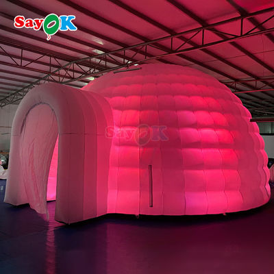 8m wasserdichtes Outdoor Party Event Disco Igloo Dome Aufblaszelt mit LED-Leuchten