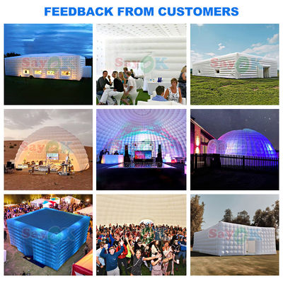 Kostenloses Design riesige weiße Würfel Luftzelt PVC Plane Event aufblasbares Zelt