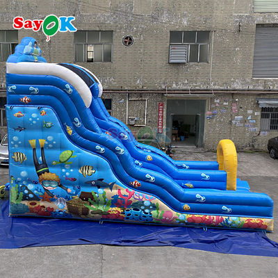 Gewerbliche aufblasbare Wasserrutsche Outdoor-Spiele Große aufblasbare Rutsche mit abnehmbaren Wasserrutsche für Kinder