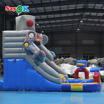 Großes Kinderspielplatz Sprungschloss Zeichentrickfilmthema Sprungschütze Kinder Aufblasbare Schütze Schloss aufblasbar mit Blaser