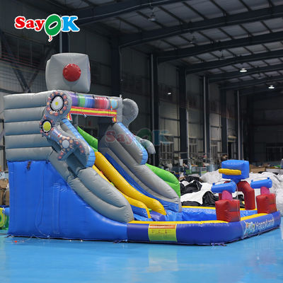 Großes Kinderspielplatz Sprungschloss Zeichentrickfilmthema Sprungschütze Kinder Aufblasbare Schütze Schloss aufblasbar mit Blaser