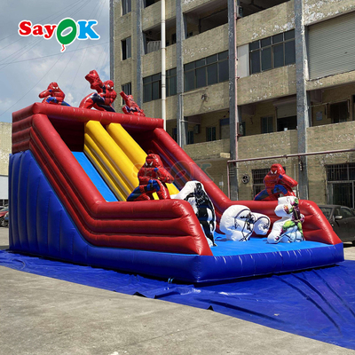 Kommerzielles buntes aufblasbares Sprunghaus & Rutschkombo für Kinder und Erwachsene Outdoor PVC Sprungburg