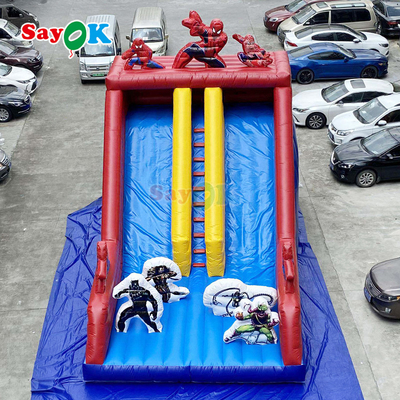 Kommerzielles buntes aufblasbares Sprunghaus & Rutschkombo für Kinder und Erwachsene Outdoor PVC Sprungburg
