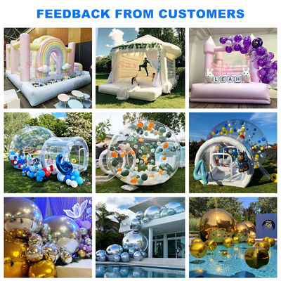 Sayok Transparent Bubble House Trampolin aufblasbares Bubble House Dome für Kinder