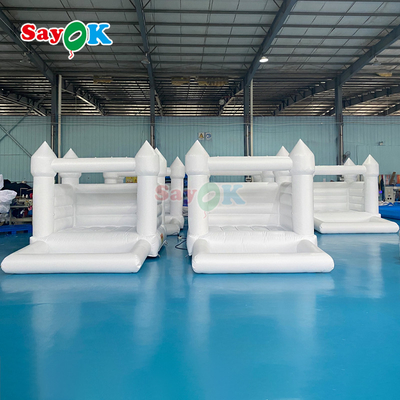 Sayok Inflatable White Bouncer Small Inflatable Bouncy Wedding Party Bounce House Slide For Kids