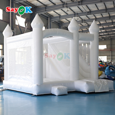Commerzielle PVC aufblasbare Schieberegler Combo Weiß aufblasbare Hochzeit Schiebereglerhaus