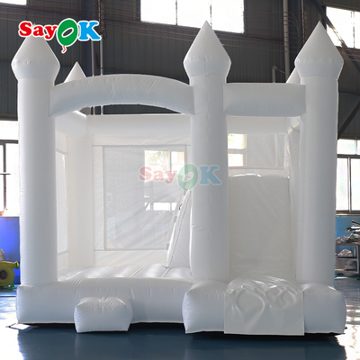 Commerzielle PVC aufblasbare Schieberegler Combo Weiß aufblasbare Hochzeit Schiebereglerhaus
