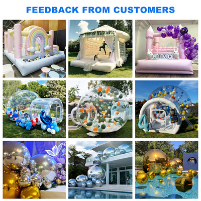 Commerzielle PVC aufblasbare Schieberegler Combo Weiß aufblasbare Hochzeit Schiebereglerhaus