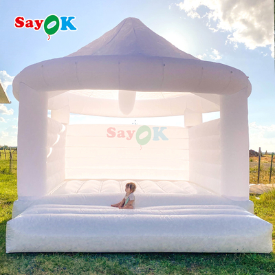 Sayok Customized White Inflatable Bouncy Castle for Outdoor Wedding Party