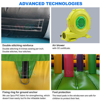Gewerbliche aufblasbare Produkte Dinosaurier aufblasbare Sprunghütte für Outdoor-Veranstaltungen