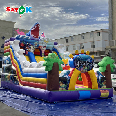 Sayok Seaworld Hüpfburg Aufblasbare Outdoor Aufblasbare Hüpfburg Combo für Kinder
