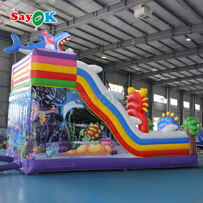 Sayok Seaworld Hüpfburg Aufblasbare Outdoor Aufblasbare Hüpfburg Combo für Kinder