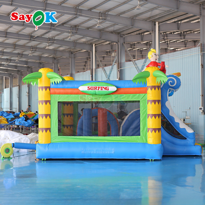Sayok Surf Themed Inflatable Bouncer Castle Commercial Bouncy Castle Inflatable Combo for Kids