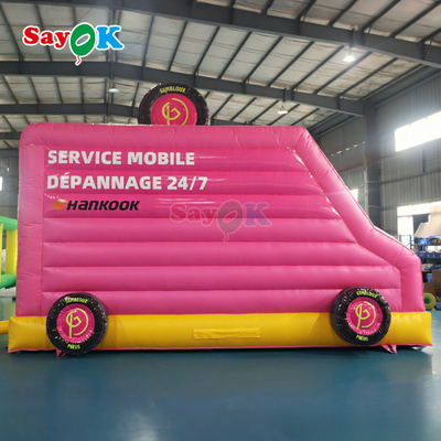 Sayok Pink Car Bounce House Aufblasbare Aussteiger Werbung für Kinder