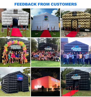 Sayok 26ft Portable Aufblasbare Nachtclub Outdoor Party Aufblasbare Disco Zelt Schwarzer Nachtclub mit Licht