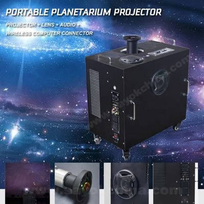 360-Grad-Fulldome-Portable Planetarium-Projektor mit 5500LM-Helligkeit und 4-Rad-Mobilität