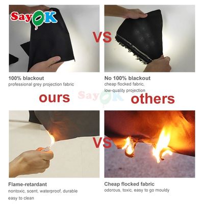 Sayok 100% Blackout Aufblasbares Planetarium Kuppelzelt mit professionellem Projektionsstoff und anpassbarer Größe für Schulen und Veranstaltungen