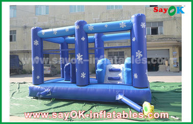 Indoor aufblasbare Rutsche, maßgeschneiderte 0,55 mm PVC-Platte, aufblasbare Sprungburg, eingefrorene Hindernisbahn für Kinder