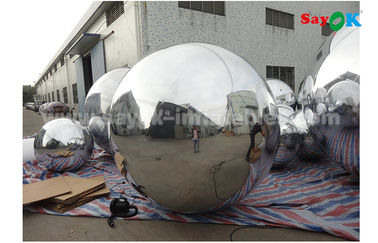 Gold Spiegelkugel Leichtgewicht Silber Dia 2m Aufblasbare Ballon für Werbung leicht zu tragen