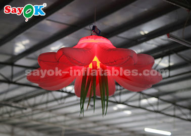 Bunte 1.5m aufblasbare Beleuchtungs-Dekoration/Explosion, die LED-Blume hängt