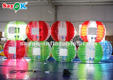 Aufblasbares Anzugspiel, 1,5 m, 0,8 mm PVC, aufblasbarer Blasenfußball, transparente/rote/grüne Farbe