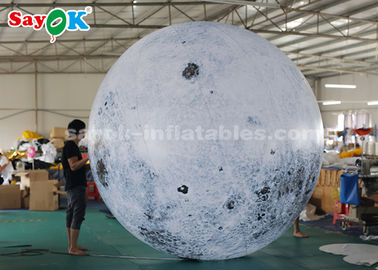 3m Riese, der aufblasbaren Beleuchtungs-Dekorations-Mond-Kugel-Ball annonciert