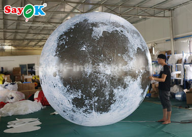 3m Riese, der aufblasbaren Beleuchtungs-Dekorations-Mond-Kugel-Ball annonciert