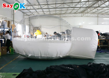 Hauben-aufblasbares Zelt außerhalb des weißen aufblasbaren Luft-Zeltes transparent für das Kampieren/reisend