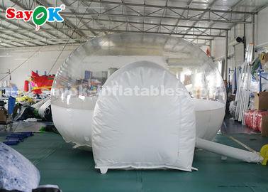 Hauben-aufblasbares Zelt außerhalb des weißen aufblasbaren Luft-Zeltes transparent für das Kampieren/reisend