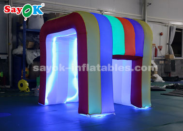 Aufblasbares Licht Mini Blow Up Foto Booth der Festzelt-Regenbogen-Farbeled für Kind-SGS ROHS