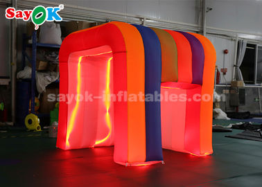 Aufblasbares Licht Mini Blow Up Foto Booth der Festzelt-Regenbogen-Farbeled für Kind-SGS ROHS