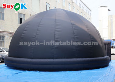 Schwarzes aufblasbares Projektions-Hauben-Zelt mit PVC-Boden-Matte für Schulunterricht
