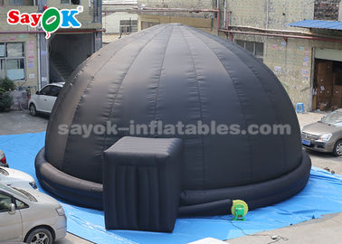 Schwarzes aufblasbares Projektions-Hauben-Zelt mit PVC-Boden-Matte für Schulunterricht