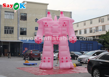 Riesiger aufblasbarer Roboter Pink 5m aufblasbarer Roboter Zeichentrickfiguren für das Mietgeschäft
