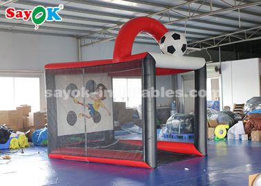 Aufblasbares Fußball-Wurfspiel, PVC-Plane, aufblasbarer Fußball-Schlagkäfig, Fußball-Geschwindigkeitszelt, 2,5 x 3,5 x 3,6 m