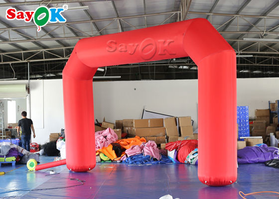 Aufblasbare Explosions-Torbogen-Anfangsziellinie des Regenbogen-Bogen-6m rote, die gewölbtes Festzelt-Zelt für Außenseite läuft