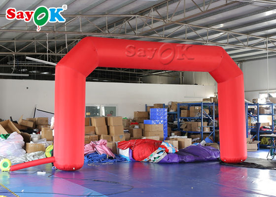 Aufblasbare Explosions-Torbogen-Anfangsziellinie des Regenbogen-Bogen-6m rote, die gewölbtes Festzelt-Zelt für Außenseite läuft