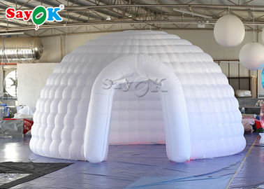 Zelt-aufblasbares 5m weißes aufblasbares Iglu-Hauben-Zelt mit geführtem Licht für Heiratsereignis