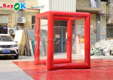 Feuer-Beweis-rotes aufblasbares medizinisches Zelt im Freien 2x2x2.5mH oder besonders angefertigt
