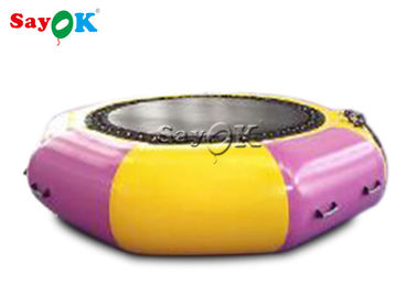 Rosa und gelbe Wasser-Trampoline-springende Spiel-Wasser-Park-Trampoline für Sommer