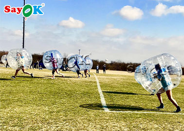 Aufblasbarer Kinderspiel-transparenter aufblasbarer Sportspiel-menschlicher Größen-Blasen-Fußball-Stoßball