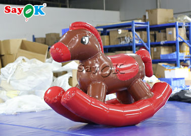 Sayok rotes PVC-Kind aufblasbare Pony Rocking Horse