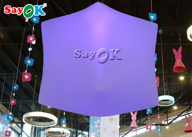 1 Meter LED aufblasbaren Würfel-Ballon mit 16 Farben hängend