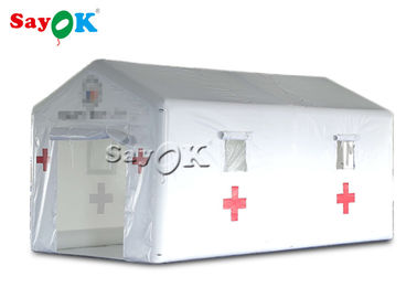 Aufblasbares medizinisches Zelt des weißer vorübergehender Notfall6x3x3mh