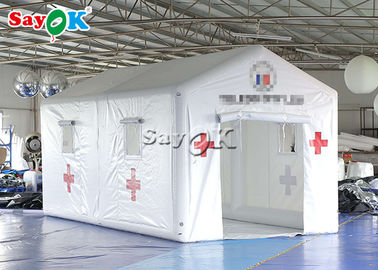 Aufblasbares medizinisches Zelt des weißer vorübergehender Notfall6x3x3mh