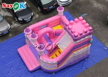 Schloss 5x5.5x4.2m Kinderwasserdichtes Prinzessin-Pink Inflatable Boucing