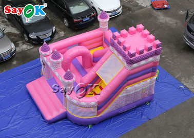 Schloss 5x5.5x4.2m Kinderwasserdichtes Prinzessin-Pink Inflatable Boucing