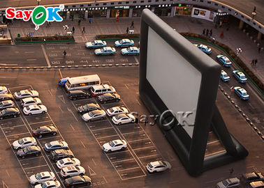 Aufblasbarer weißer aufblasbarer Kino-Schirm Projektions-Schirm-Parkplatz-PVCs